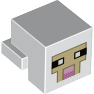 Lego hlava ovce Minecraft, bílá (6103114, 6162259, 6266978)